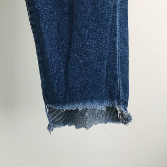 PILCRO Anthropologie Medium Wash Mid-Rise Raw Edge Step Hem Skinny Jeans - Picture 8 of 16